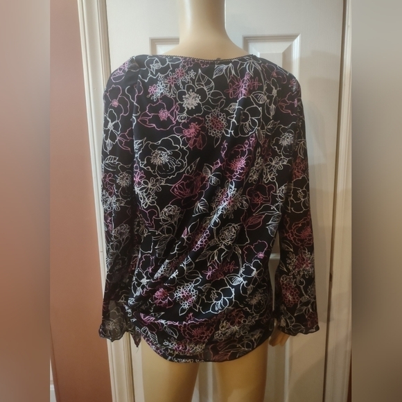 Venezia women's plus size 18/20 long sleeve side tie blouse shirt top - Picture 6 of 6